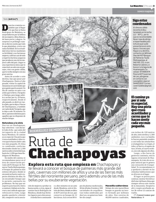 Ruta Chachapoyas 