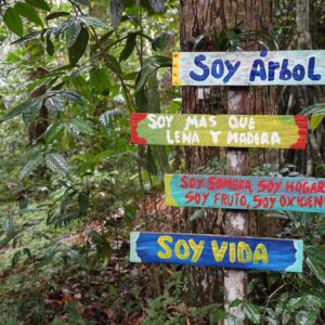 letreros bosque de huayo